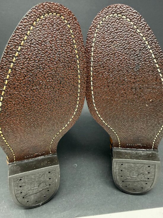 Vtg Red Wings SuperSole Safety Toe Leather Work Boots US 9.5 E Brown USA 2239-3